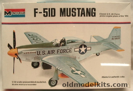 Monogram 1/32 F-51D Mustang Action Model (P-51) - White Box Issue, 6847 plastic model kit